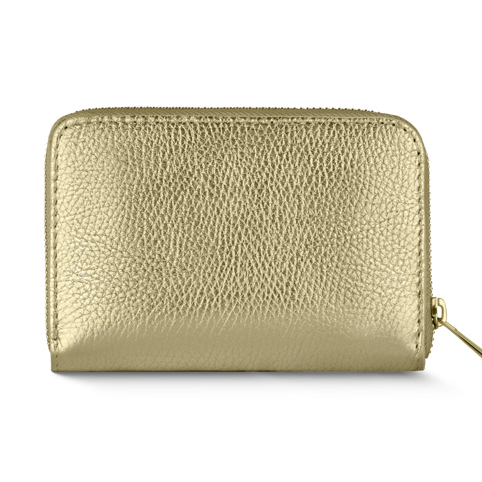 Italian Metallic Full-Grain Leather Wallet | Ancona
