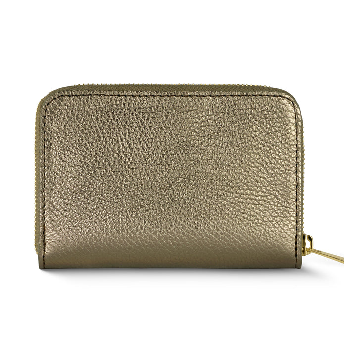 Italian Metallic Full-Grain Leather Wallet | Ancona