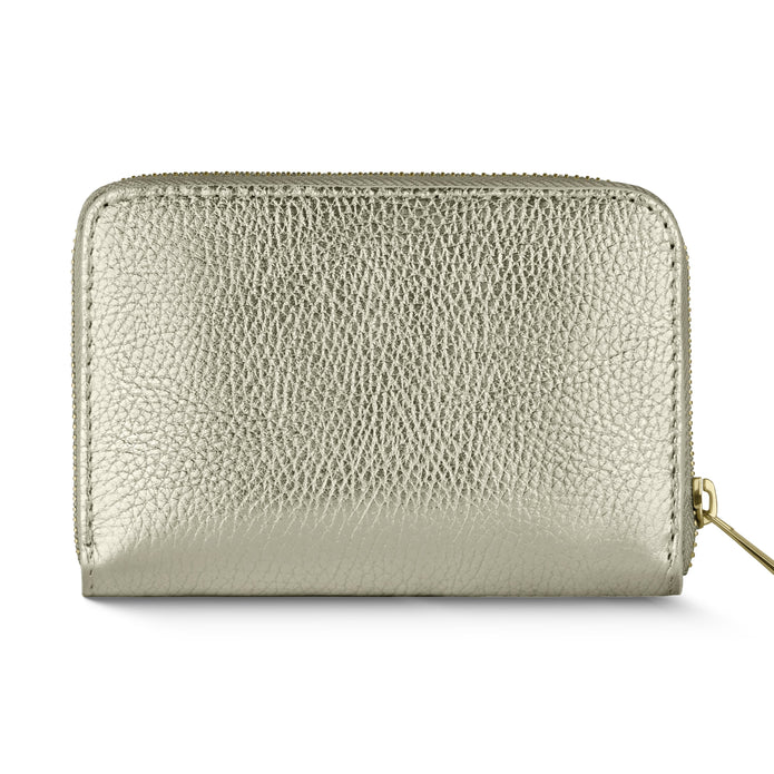Italian Metallic Full-Grain Leather Wallet | Ancona