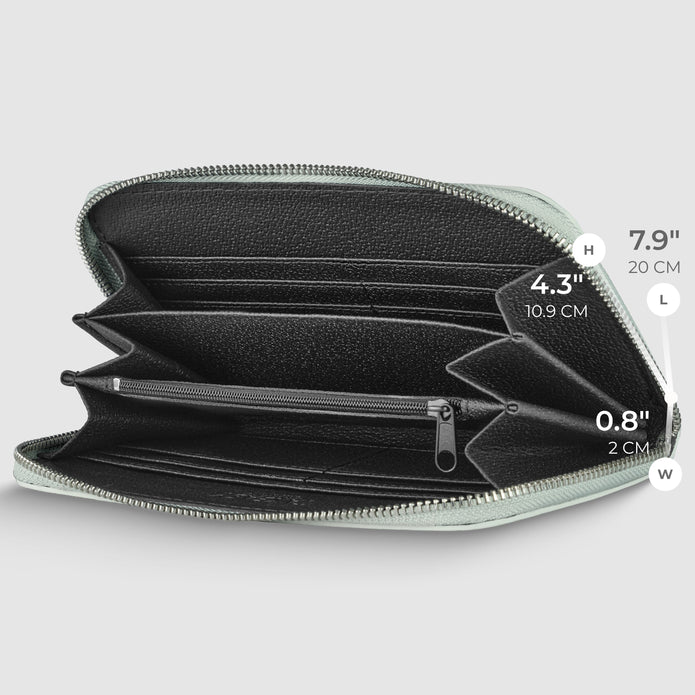 Italian Metallic Full-Grain Leather Wallet | Udine
