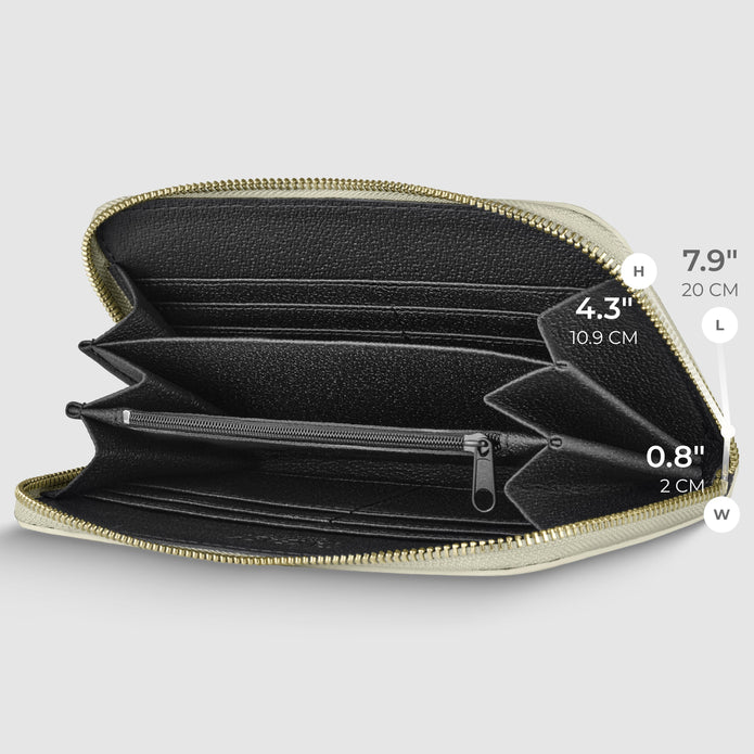 Italian Metallic Full-Grain Leather Wallet | Udine
