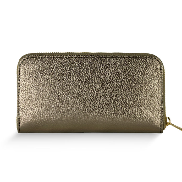 Italian Metallic Full-Grain Leather Wallet | Udine
