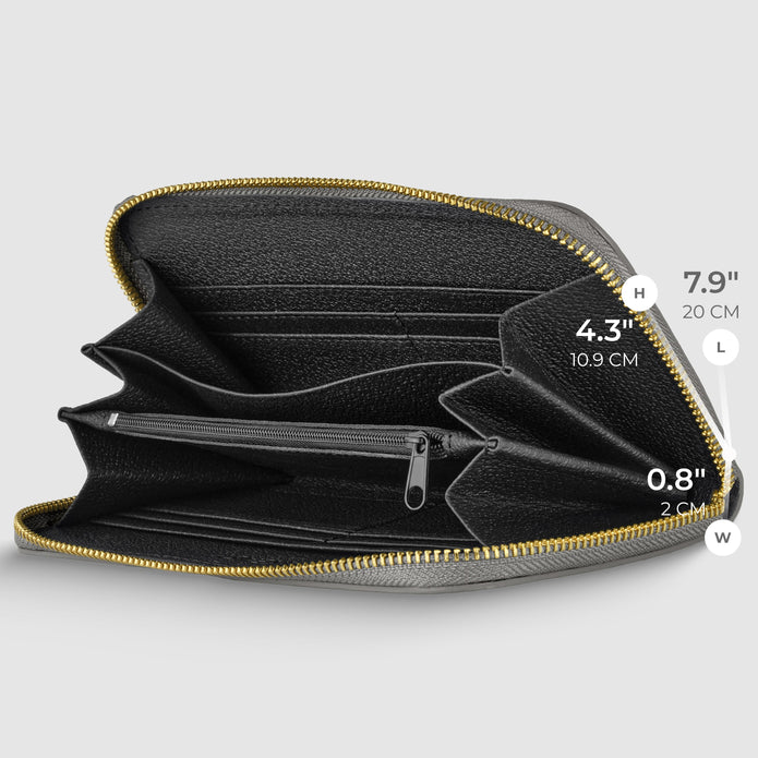 Italian Metallic Full-Grain Leather Wallet | Udine