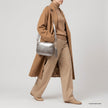 Italian Genuine Metallic Suede Crossbody Bag | Gubbio