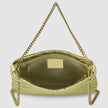 Italian Genuine Basketweave-Embossed Metallic Suede Crossbody Bag | Bari