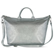 Italian Genuine Metallic Suede Top-Handle Bag | Padova