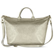 Italian Genuine Metallic Suede Top-Handle Bag | Padova