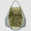Italian Genuine Basketweave-Embossed Metallic Suede Top-Handle Bag | Imperia