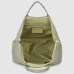 Italian Genuine Basketweave-Embossed Metallic Suede Top-Handle Bag | Imperia