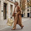 Italian Genuine Metallic Suede Tote Bag | Pisa
