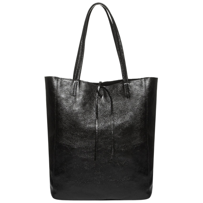 Italian Genuine Metallic Suede Tote Bag | Pisa