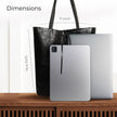 Italian Genuine Metallic Suede Tote Bag | Pisa