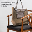 Italian Genuine Metallic Suede Tote Bag | Pisa