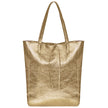 Italian Genuine Metallic Suede Tote Bag | Pisa