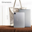 Italian Genuine Metallic Suede Tote Bag | Pisa