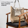 Italian Genuine Metallic Suede Tote Bag | Pisa