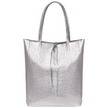 Italian Genuine Metallic Suede Tote Bag | Pisa