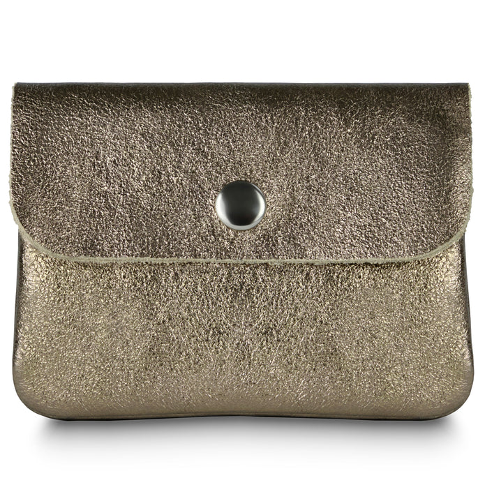Italian Genuine Metallic Suede Wallet | Assisi