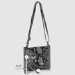 Italian Genuine Python-Print Suede Crossbody Bag | Lecce