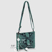 Italian Genuine Python-Print Suede Crossbody Bag | Lecce