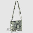 Italian Genuine Python-Print Suede Crossbody Bag | Lecce