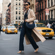 Italian Genuine Suede & Full-Grain Leather Shoulder Bag | Arezzo