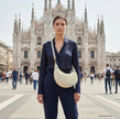 Italian Genuine Suede & Full-Grain Leather Shoulder Bag | Arezzo