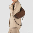Italian Genuine Suede & Full-Grain Leather Shoulder Bag | Arezzo