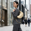 Italian Genuine Suede & Full-Grain Leather Shoulder Bag | Arezzo
