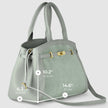 Italian Genuine Suede & Full-Grain Leather Top-Handle Bag | Forlì