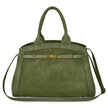Italian Genuine Suede & Full-Grain Leather Top-Handle Bag | Forlì