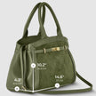 Italian Genuine Suede & Full-Grain Leather Top-Handle Bag | Forlì