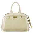 Italian Genuine Suede & Full-Grain Leather Top-Handle Bag | Forlì