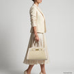 Italian Genuine Suede & Full-Grain Leather Top-Handle Bag | Forlì