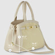 Italian Genuine Suede & Full-Grain Leather Top-Handle Bag | Forlì