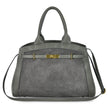 Italian Genuine Suede & Full-Grain Leather Top-Handle Bag | Forlì