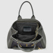 Italian Genuine Suede & Full-Grain Leather Top-Handle Bag | Forlì