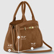 Italian Genuine Suede & Full-Grain Leather Top-Handle Bag | Forlì