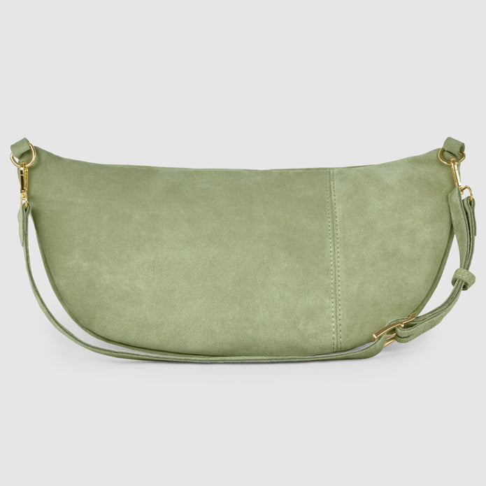 Italian Genuine Suede Crossbody Bag | Genova