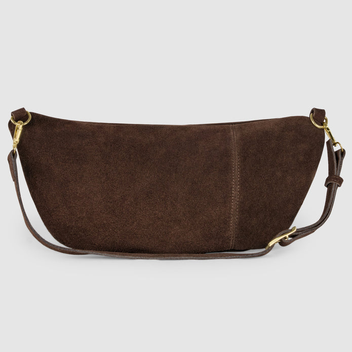 Italian Genuine Suede Crossbody Bag | Genova