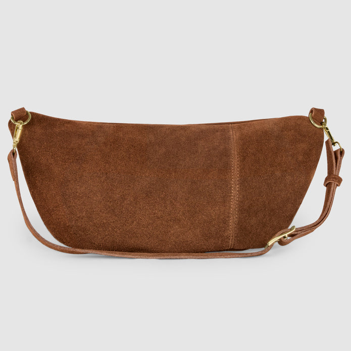 Italian Genuine Suede Crossbody Bag | Genova