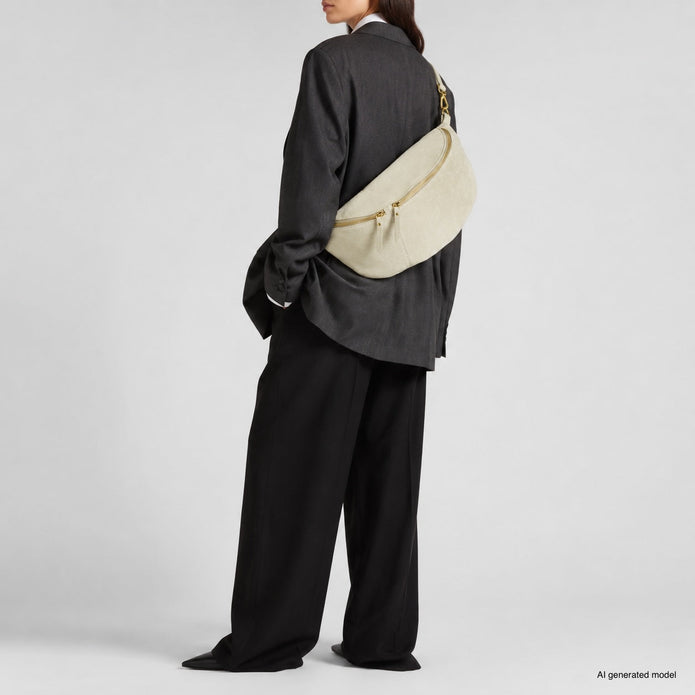Italian Genuine Suede Crossbody Bag | Genova