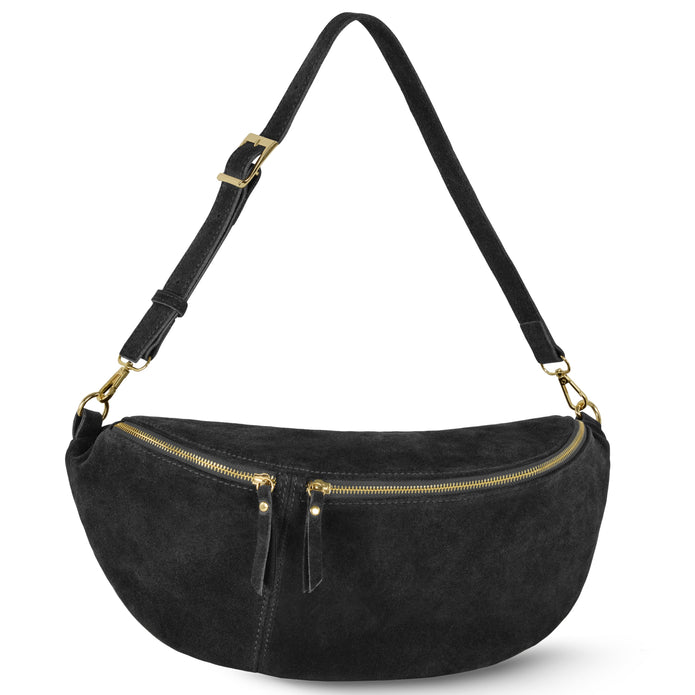 Italian Genuine Suede Crossbody Bag | Genova
