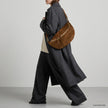 Italian Genuine Suede Crossbody Bag | Genova