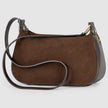 Italian Genuine Suede & Full-Grain Leather Crossbody Bag | Cremona