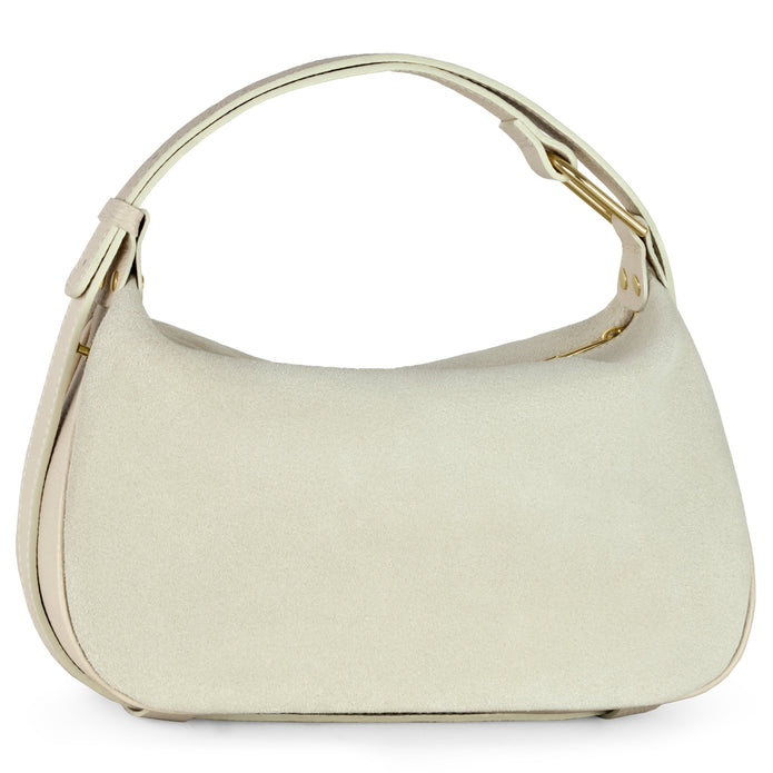 Italian Genuine Suede & Full-Grain Leather Crossbody Bag | Cremona