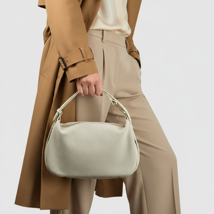 Italian Genuine Suede & Full-Grain Leather Crossbody Bag | Cremona