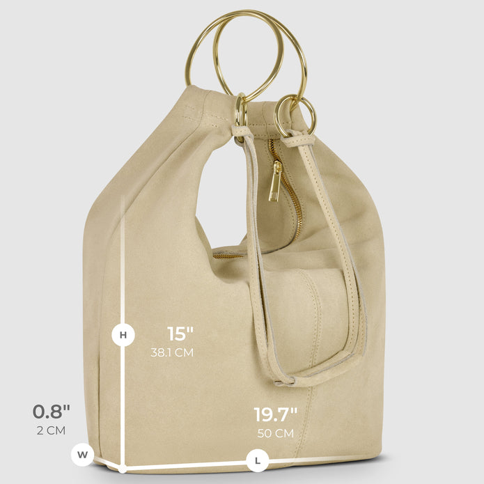 Italian Genuine Suede Hobo Bag | Belluno