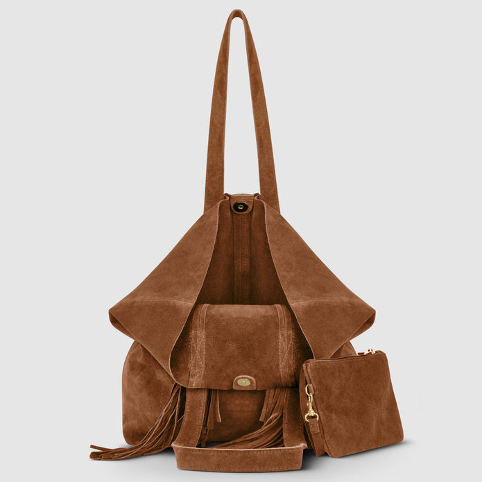 Italian Genuine Suede Tote Bag | Como