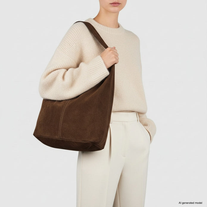 Italian Genuine Suede Hobo Bag | Palermo